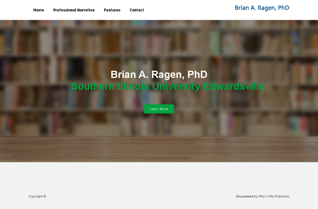 Brian Ragen Personal Website