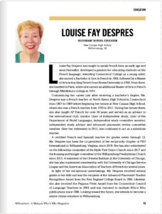 Marquis Millennium Magazine Louise Despres