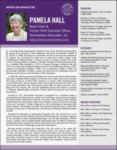 Pamela Hall Newsletter