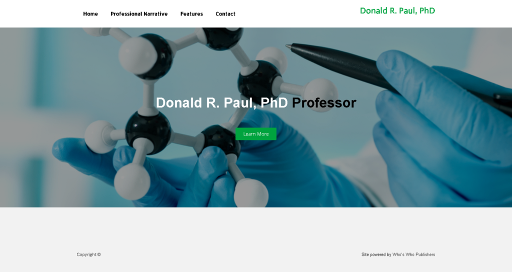 personal website donald paul