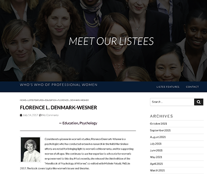 Professional Women Florence Denmark-Wesner