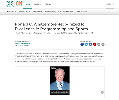 Press Release Ronald Whittemore