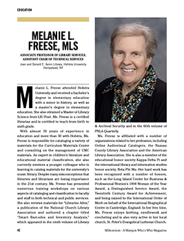 Melanie Freese Millennium Magazine