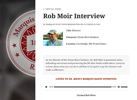 Rob Moir Radio Interview