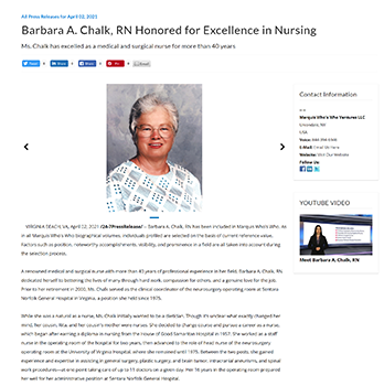Barbara Chalk Press Release 2021