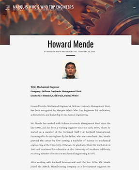 Top Engineers Howard Mende