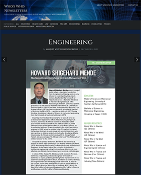 Winter 2020 Newsletter Howard Mende