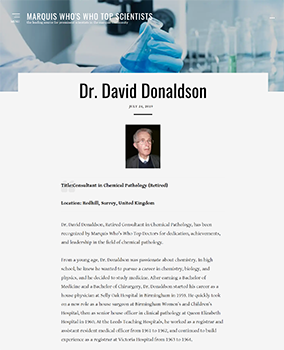 Top Scientists David Donaldson