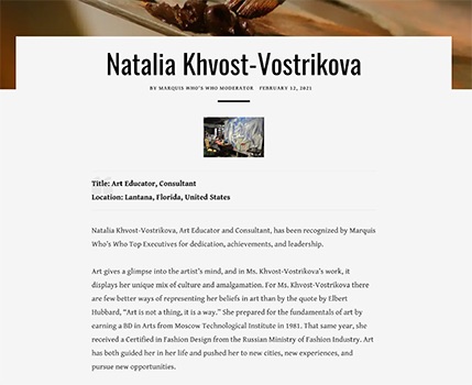 Natalia Khvost-Vostrikova