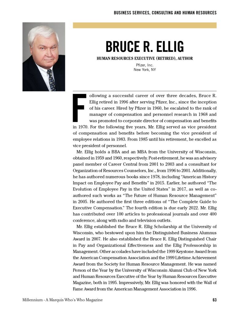 Bruce Ellig Millennium Magazine Feature