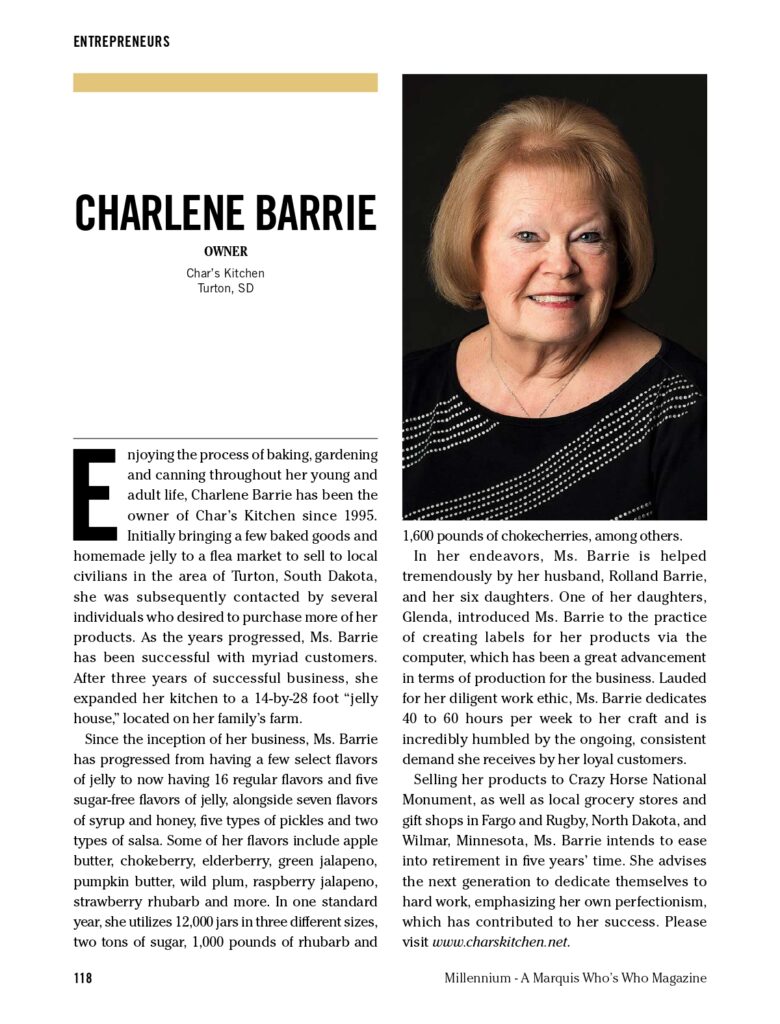 Charlene Barrie MM 8th Ed Feature