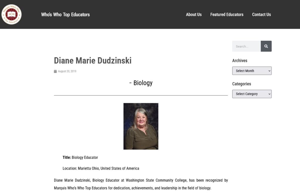 Diane Dudzinski TP Screenshot