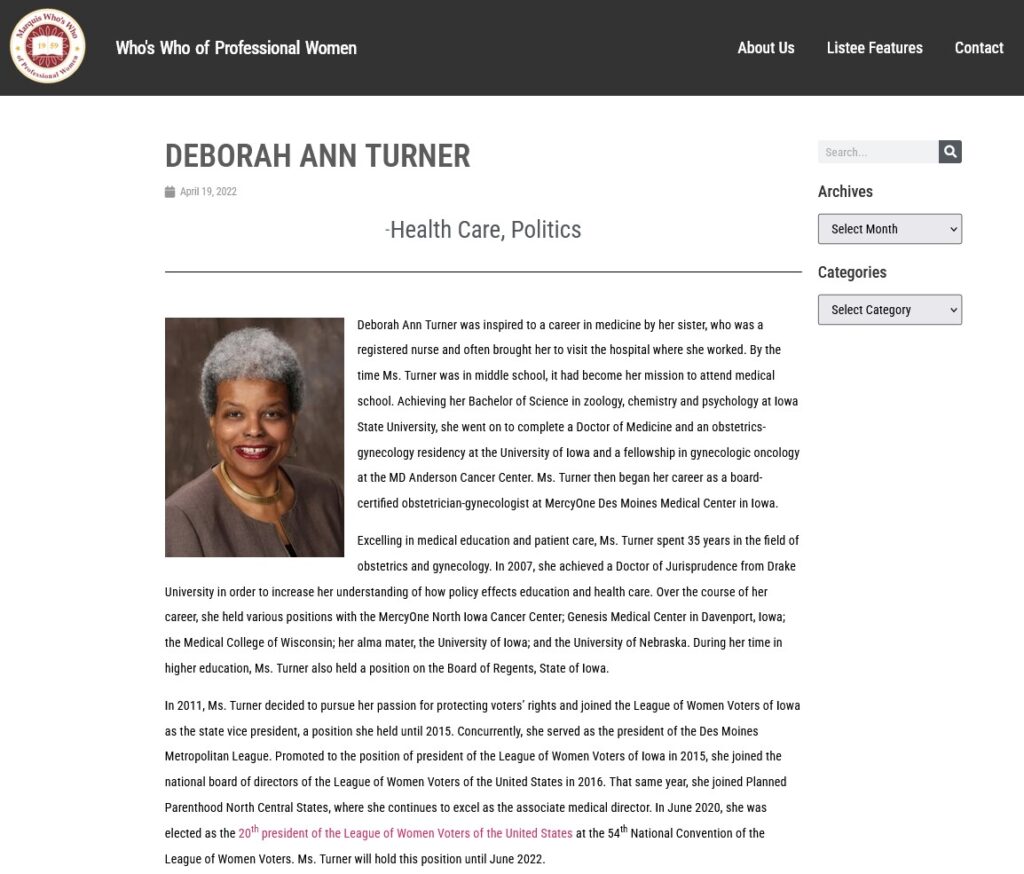 Deborah Turner PW Screenshot
