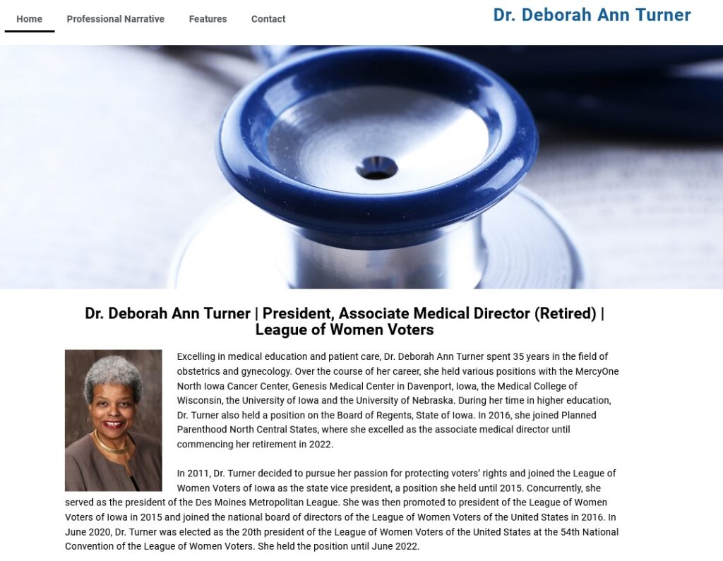 Deborah Turner Website Screenshot