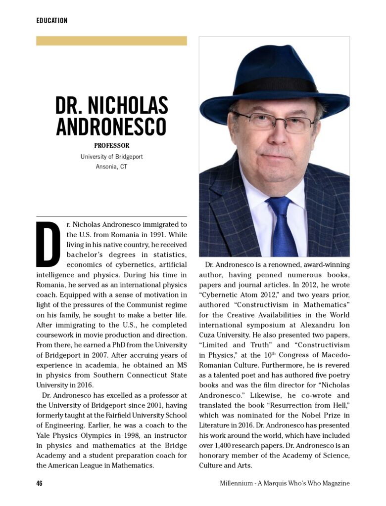 Nicholas Andronesco MM 10th Ed Feature