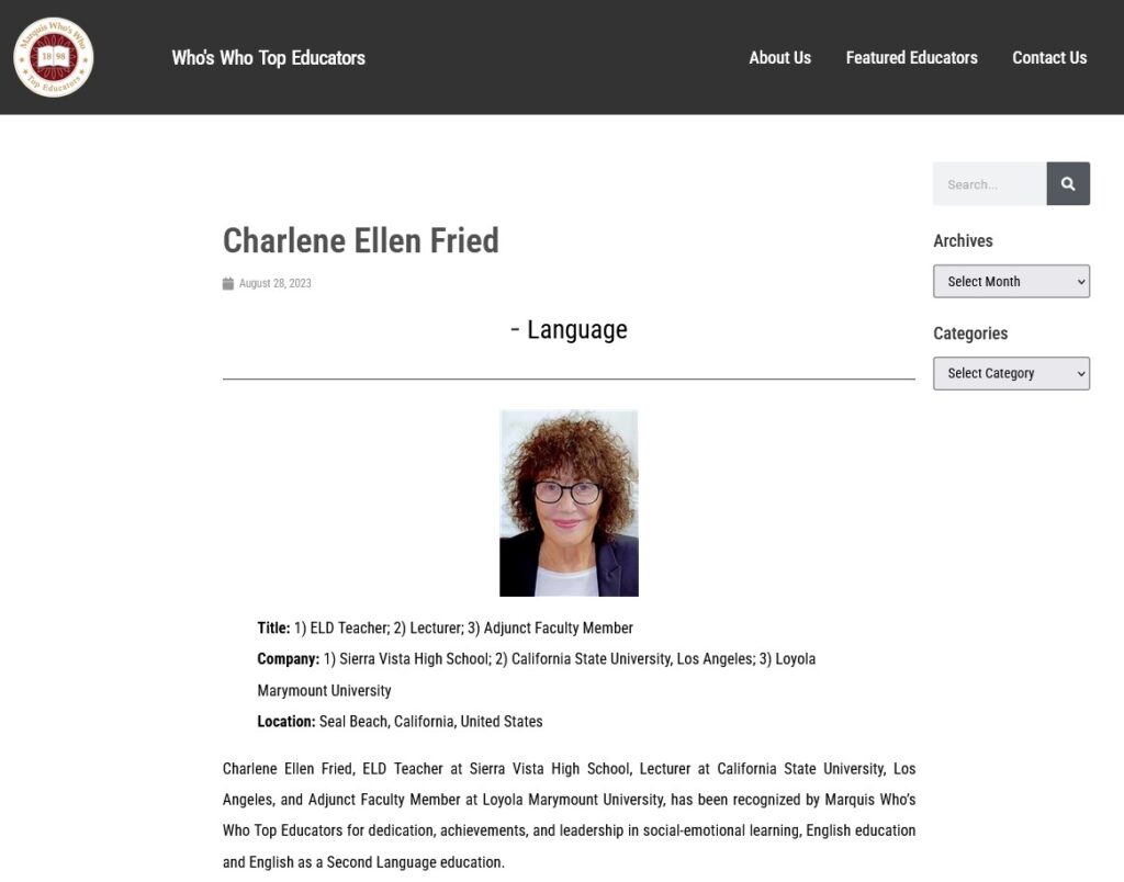 Charlene Fried TP Screenshot