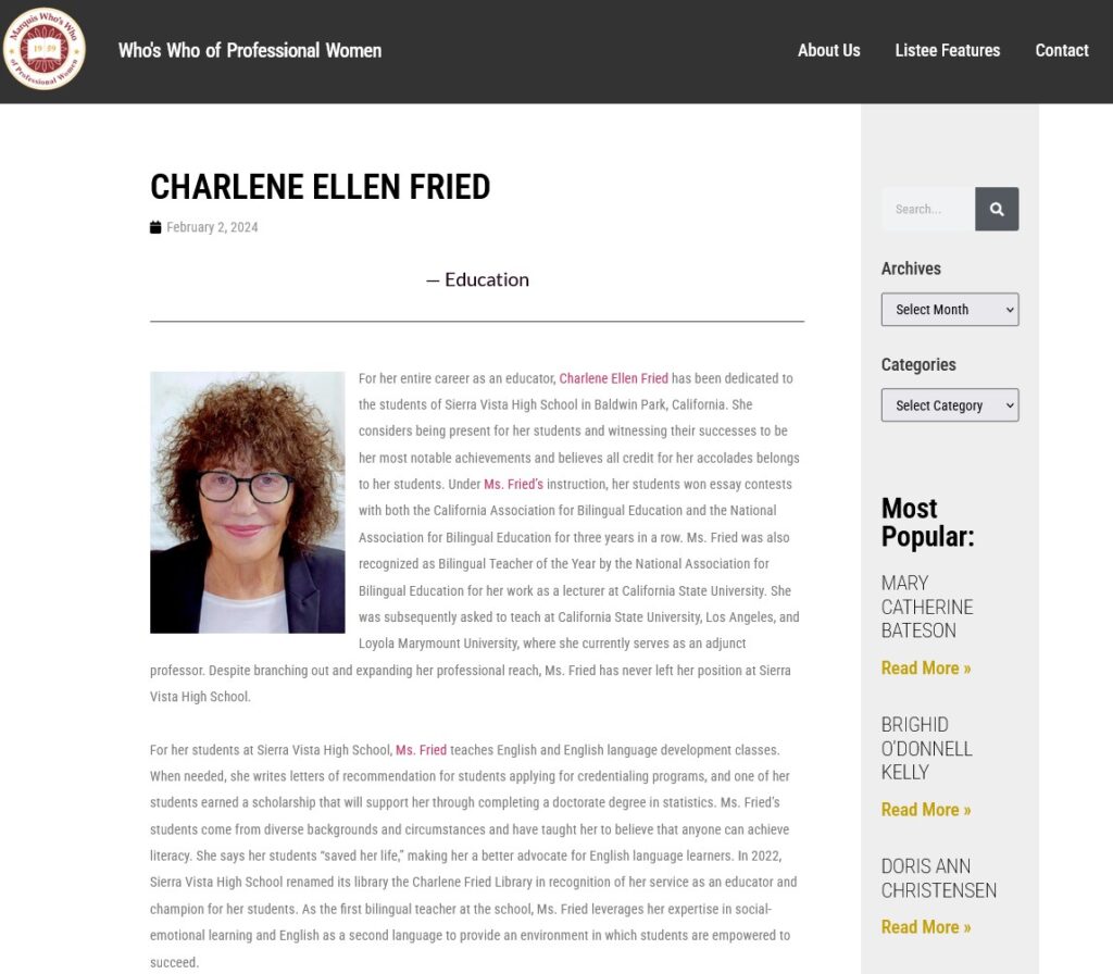 Charlene Fried WWPW Screenshot