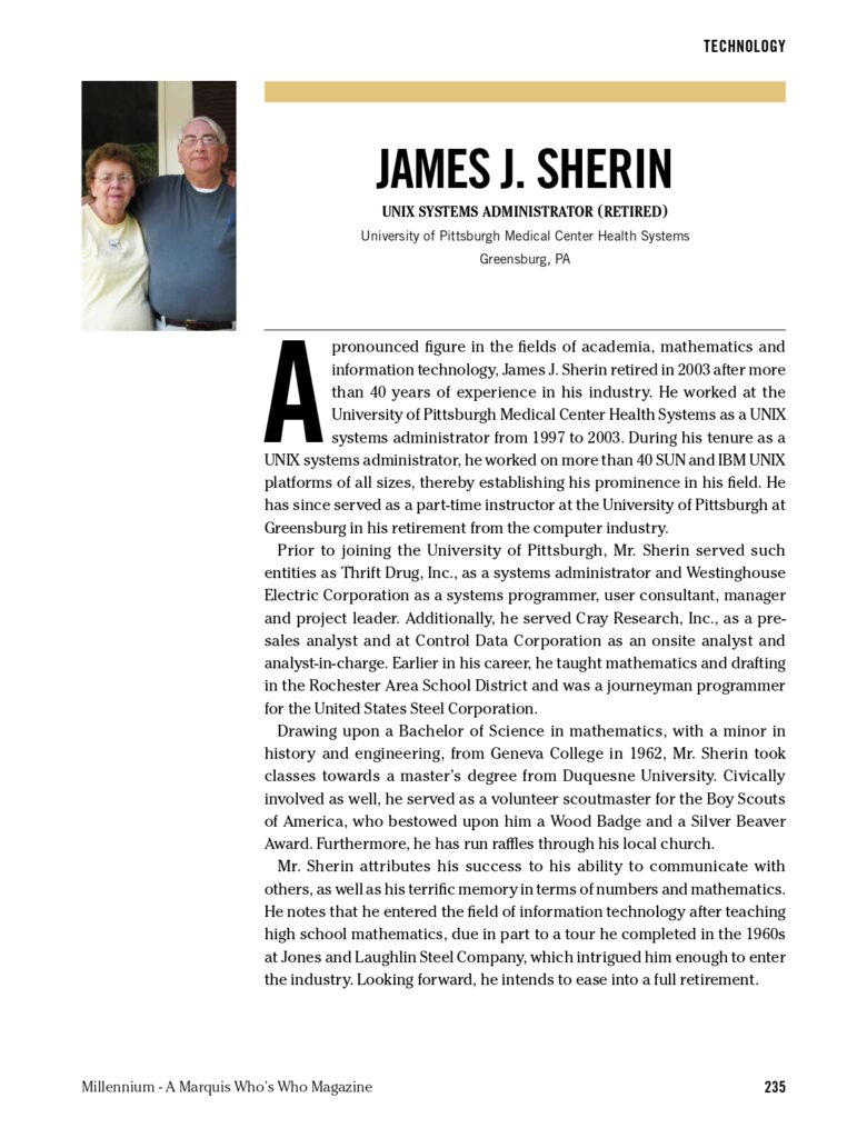 James Sherin MM 10th Ed Feature
