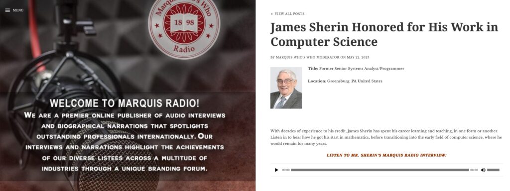 James Sherin Radio Screenshot