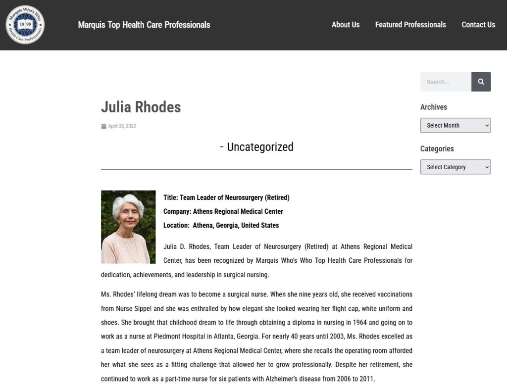 Julia Rhodes TP Screenshot