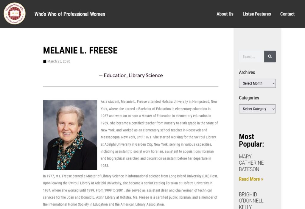 Melanie Freese WWOPW Screenshot