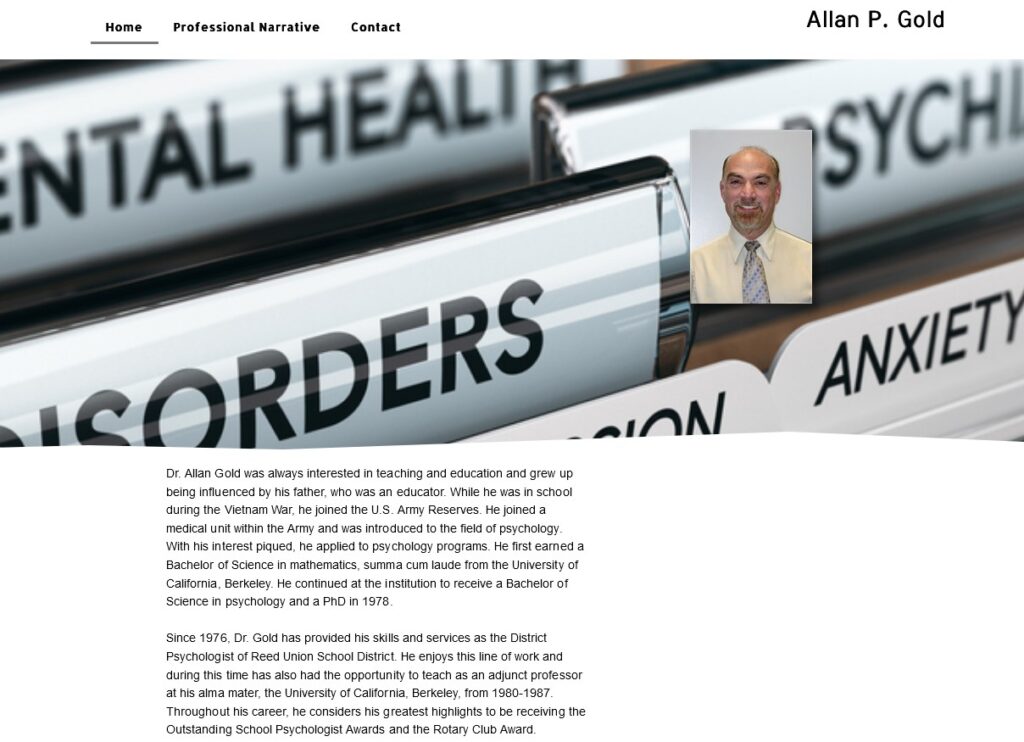 Allan Gold Website Screenshot