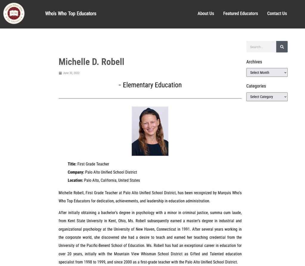 Michelle Robell TP Screenshot