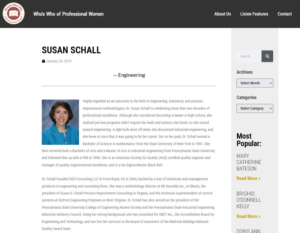 Susan Schall WWOPW Screenshot