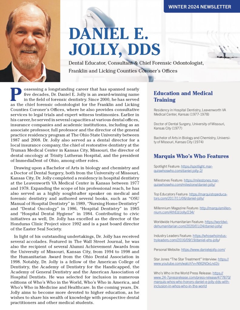 Daniel Jolly Newsletter Winter 2024