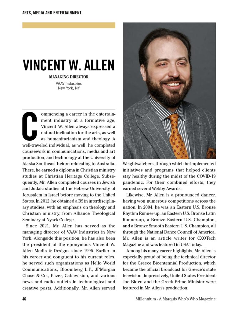 Vincent Allen MM 14th Ed Feature