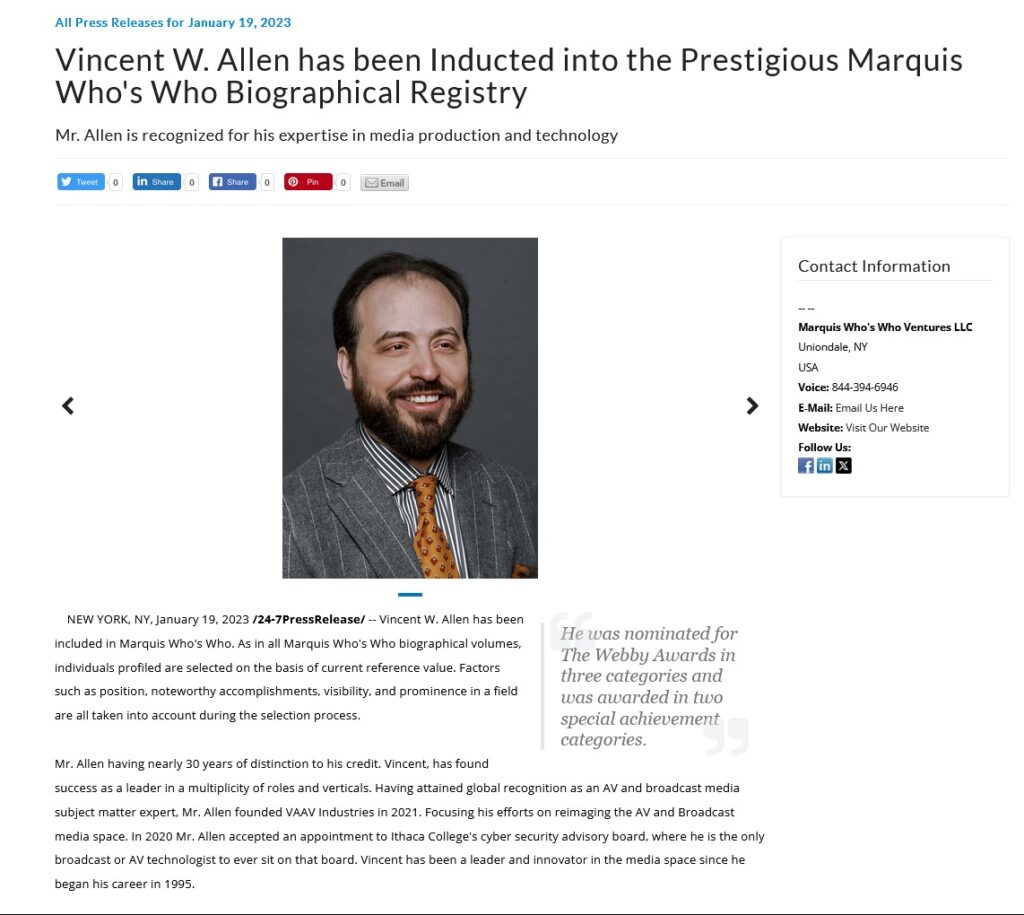 Vincent Allen TGN PR Screenshot