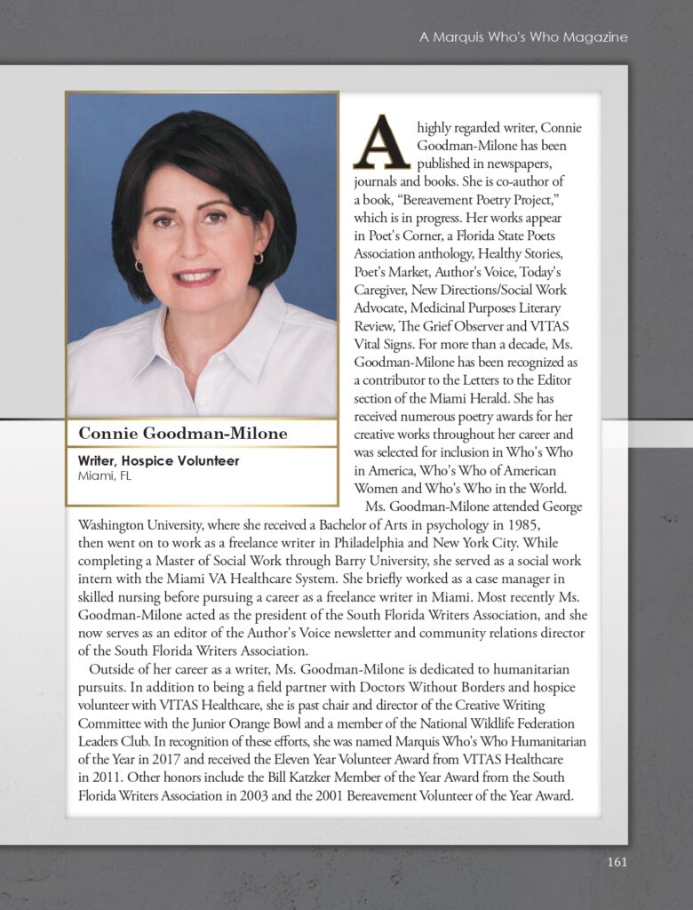 Connie Goodman-Milone MM 1st Ed Feature