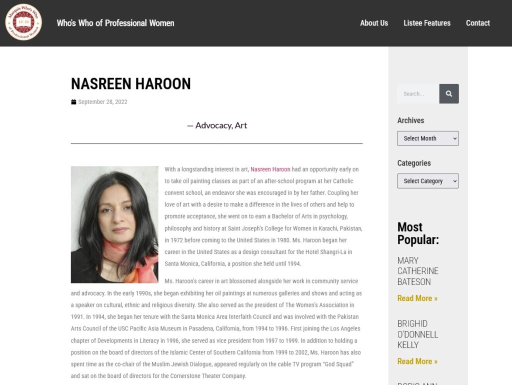 Nasreen Haroon WWOPW Screenshot