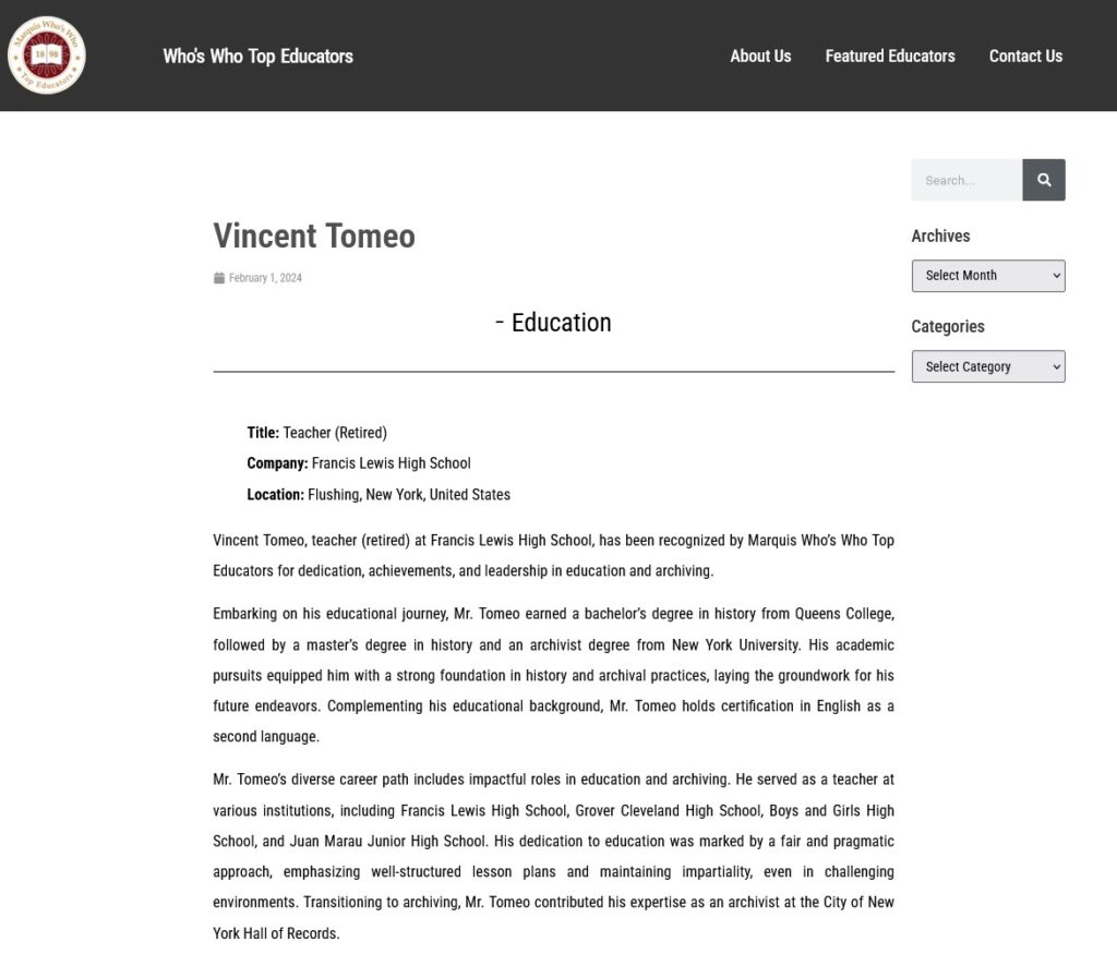 Vincent Tomeo TP Screenshot