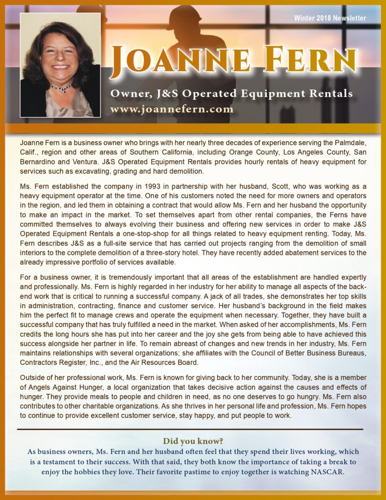 Joanne Fern Newsletter