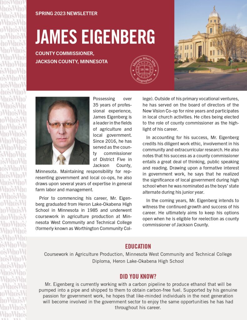 James Eigenberg Newsletter