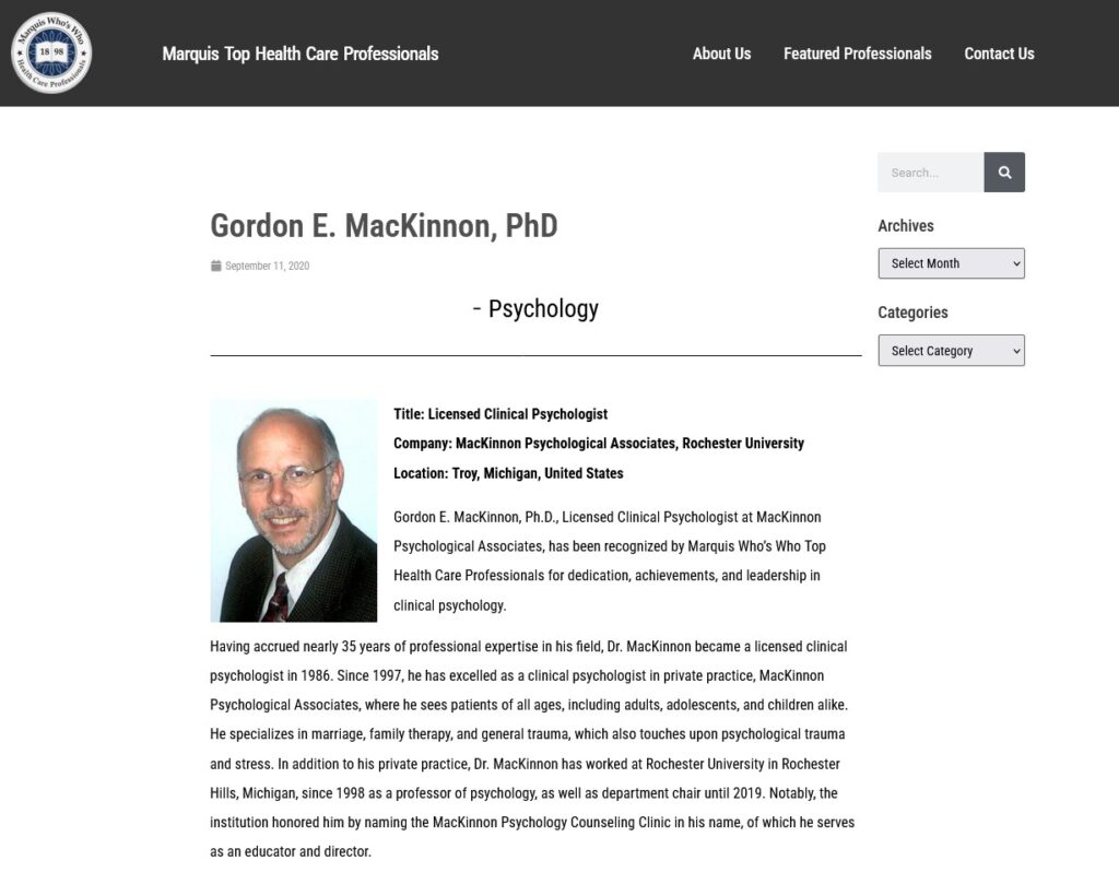 Gordon MacKinnon Top Professionals