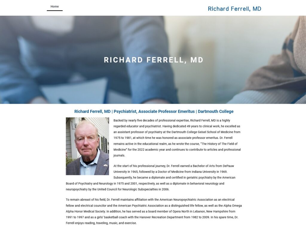 Richard Ferrell Personal Website