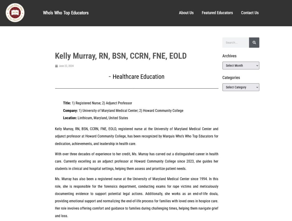 Kelly Murray Top Educators