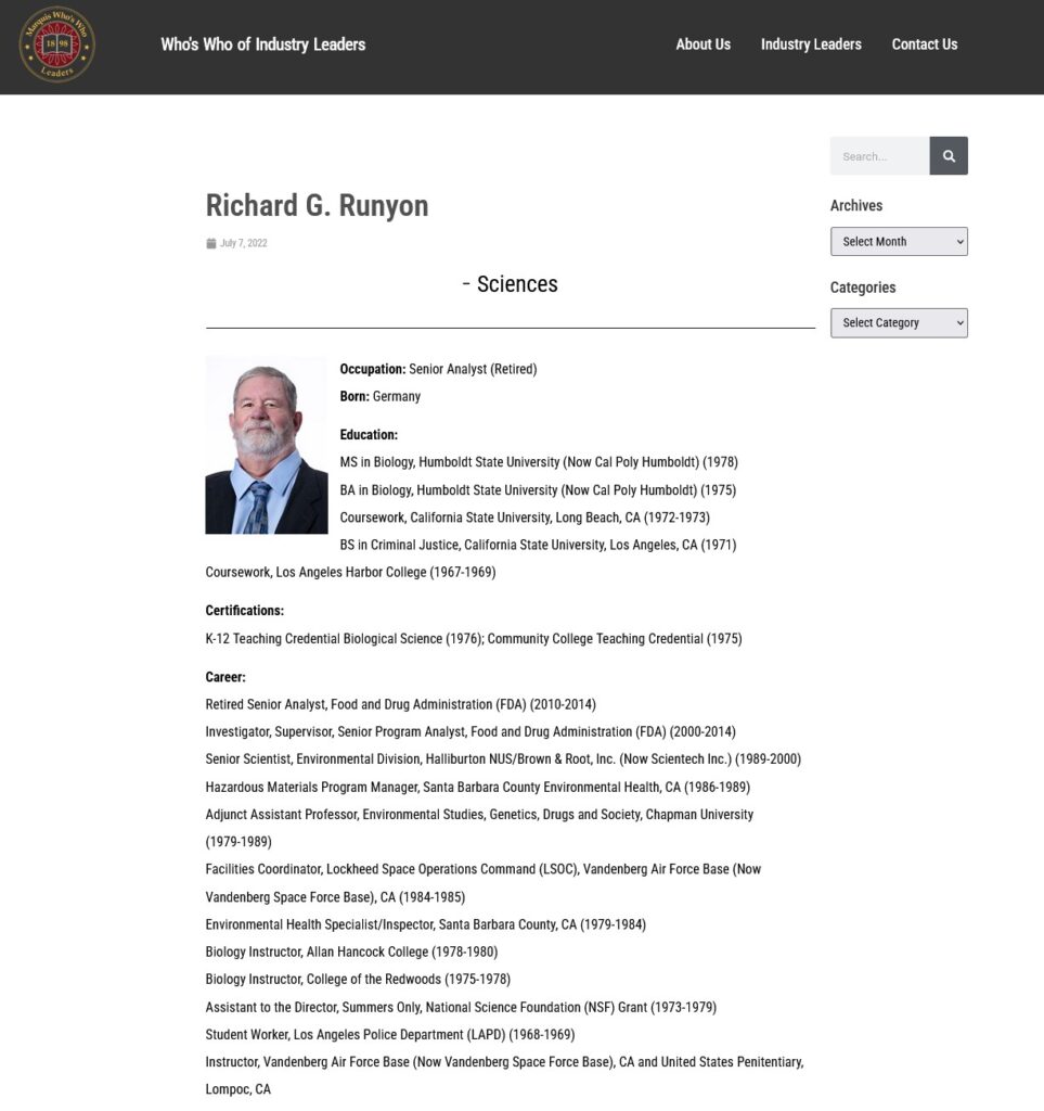 Richard Runyon Industry Leaders