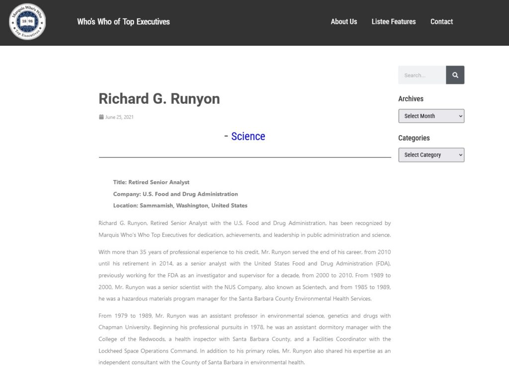 Richard Runyon Top Executives