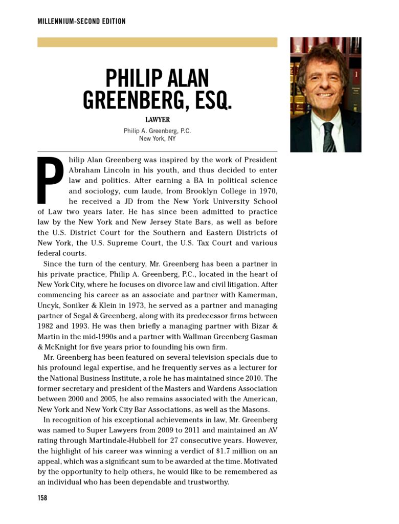 Philip Greenberg Millennium Magazine