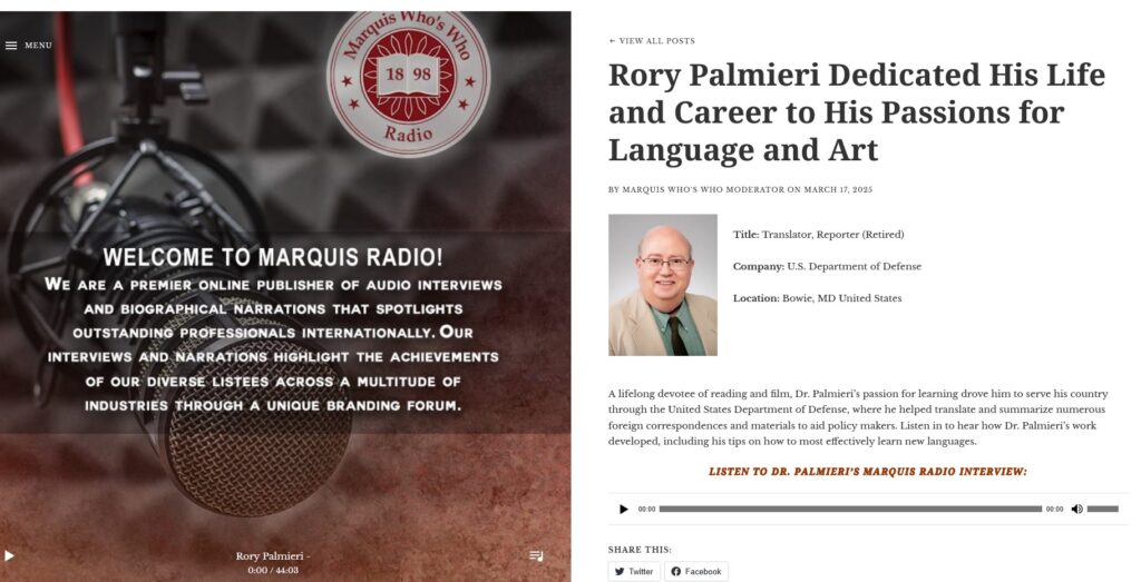 Rory Palmieri Radio