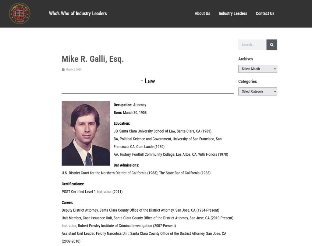 Mike Galli Industry Leaders