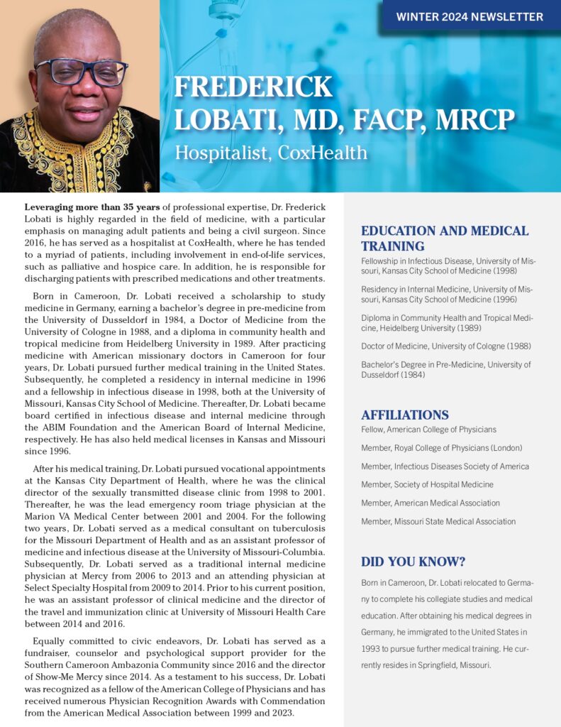 Frederick Lobati Newsletter