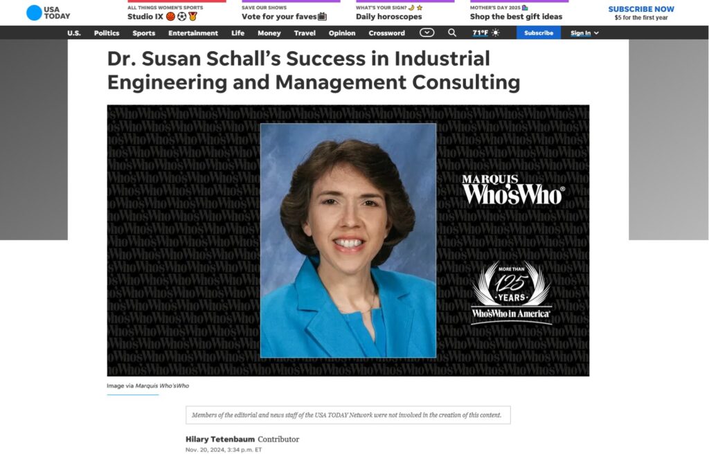 Susan Schall USA Today