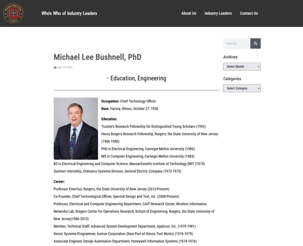 Michael Bushnell Industry Leaders