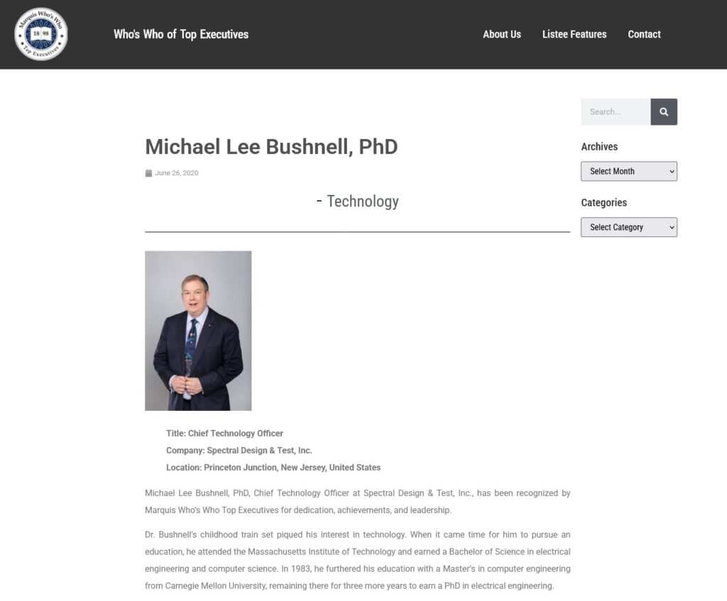 Michael Bushnell Top Executives