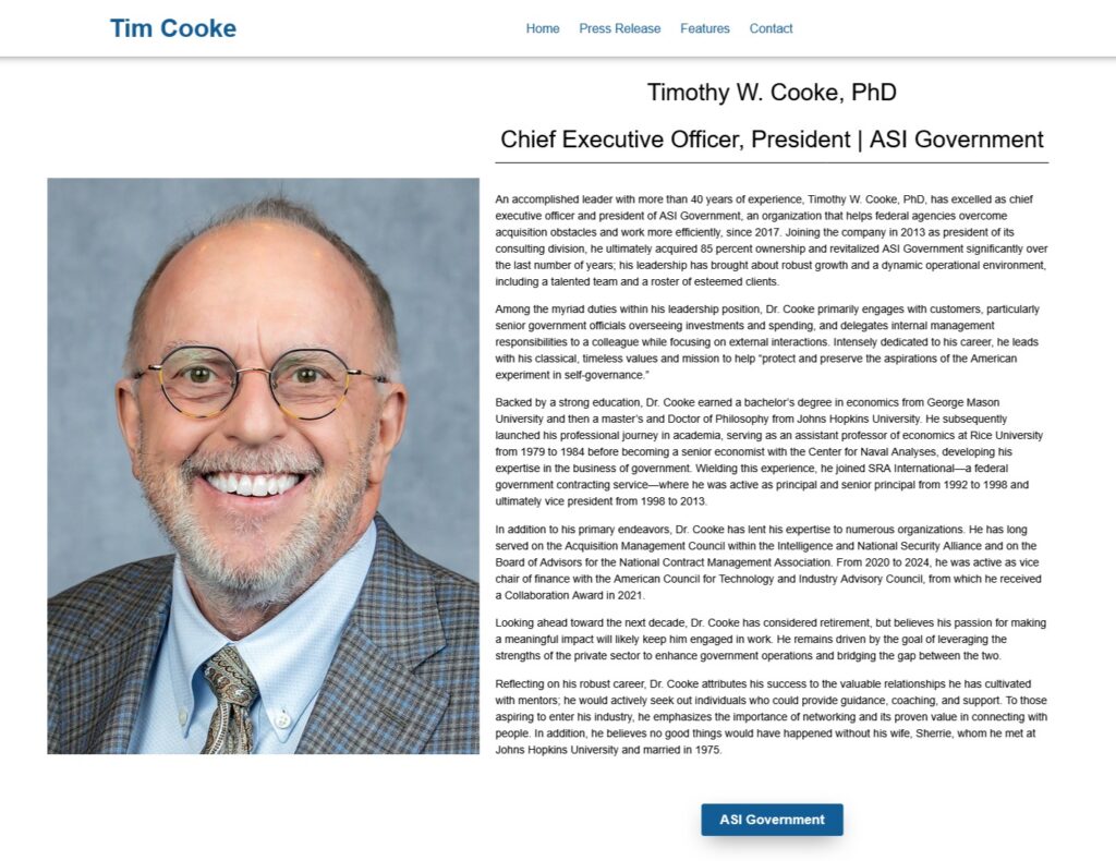 Timothy Cooke Website
