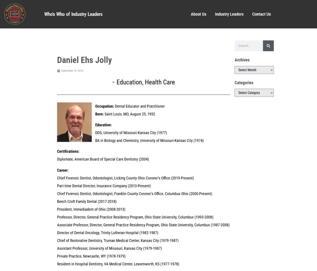 Daniel Jolly Industry Leaders